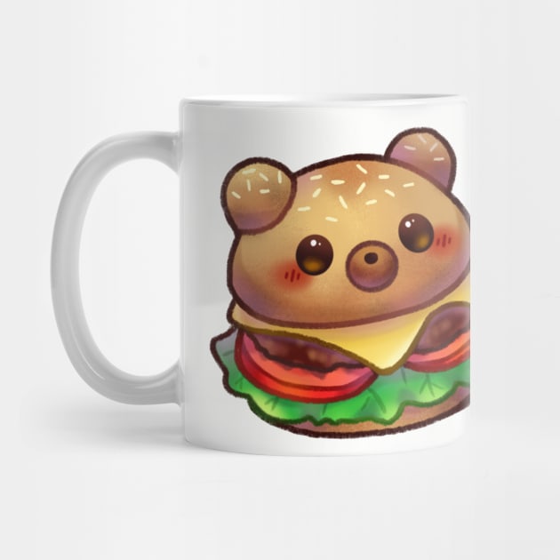 Bear Hamburger by Riacchie Illustrations